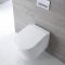 Toilet Hangend Randloos Keramisch met Soft-Close WC-Bril Wit | Exton