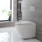 Toilet Hangend Randloos Keramisch met Soft-Close WC-Bril Wit | Ashbury