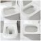Toilet Hangend Randloos Vierkant Modern Wit met Softclose WC-bril | Exton