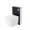 Japans Toilet| Hirayu Stortbak Ombouw Dubbele Spoelknop 3/6 Liter Staand Zwart 50cm | Saru