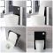 Japans Toilet| Hirayu Stortbak Ombouw Dubbele Spoelknop 3/6 Liter Staand Zwart 50cm | Saru