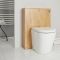 Hangend Wastafelmeubel 80cm met Wastafel, Staand Toilet en Stortbak met WC-ombouw Gouden Eiken | met LED Optie | Newington