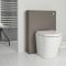 Hangend Wastafelmeubel 80cm met Wastafel, Staand Toilet en Stortbak met WC-ombouw Grijs | met LED Optie | Newington
