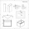 Hangend Wastafelmeubel 60cm met Wastafel, Staand Toilet en Stortbak met WC-ombouw Wit | met LED Optie | Newington