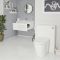 Hangend Wastafelmeubel 80cm met Wastafel, Staand Toilet en Stortbak met WC-ombouw Wit | met LED Optie | Newington