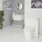 Hangend Wastafelmeubel 60cm met Wastafel, Staand Toilet en Stortbak met WC-ombouw Wit | met LED Optie | Newington