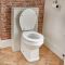 Toilet Staand met WC-bril, Stortbak en Ombouw 50cm Rookgrijs | Thornton