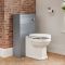 Toilet Staand met WC-bril, Stortbak en Ombouw 50cm Lichtgrijs | Warwick