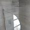 Badwand Afgerond Draaibaar 80cm x 140cm Gepolijst Aluminium Profiel | Portland