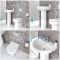 Staand Toilet en Wastafel 50cm met Zuil Wit | Covelly