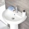 Duoblok Toilet en Wastafel 50cm met Zuil Wit | Covelly