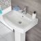 Duoblok Toilet en Wastafel 60cm met Zuil Wit | Sandford
