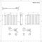 Elektrische Design Radiator Thermostatisch Horizontaal Wit 82,6cm x 63,5cm | Sloane