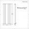 Design Radiator Verticaal Antraciet 49,9 x 180cm 1030Watt | Revive