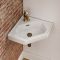 Hoekfontein Toilet Keramiek Klassiek B.45 x D.42cm Met 1 x Kraangat Wit | Richmond