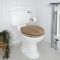 Duoblok Toilet Keramisch Klassiek Wit met Stortbak en Warm Eiken WC-Bril | Ryther