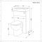 Toiletset Staand Wit Rond Met Geïntegreerd Fonteinmeubel H.89 x B.50cm Steengrijs | Cluo