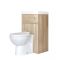 Toiletset Staand Keramisch Rond Wit Met Geïntegreerd Fonteinmeubel H.89 x B.50cm Eiken | Cluo