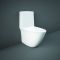 Duoblok Toilet Randloos Modern met Softclose Toiletzitting Glanzend Wit | RAK Sensation x Hudson Reed