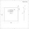 Douchebak Rechthoek Mat Wit Steeneffect 90 x 80cm|Rockwell