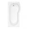 Douchebad Wit P-vormig Rechter Uitvoering 167,5cm x 85cm | Opties voor Badpanelen, Badwand en Afvoerplug met Sifon | Belstone