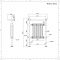 Klassieke Handdoekradiator Chroom/Wit  93cm x 62cm x 23 cm 690 Watt | Elizabeth