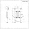 Klassieke Handdoekradiator Chroom/Antraciet 93cm x 45,2cm x 23cm  437 Watt | Elizabeth
