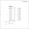  Design Radiator Verticaal Middenaansluiting Dubbelpaneel Antraciet 47,2 x 178cm 1545Watt | Revive Caldae