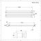 Design Radiator Horizontaal Dubbel Paneel 140cm x 35,4cm Antraciet  |Revive