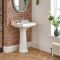 Duoblok Toilet en Wastafel 50cm met Zuil Klassiek Wit | Richmond