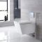 Toilet Hangend Keramisch Vierkant Wit met Stortbak en Kort Muurframe | Keuze Spoelknop | Halwell