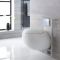 Toilet Hangend Keramisch Wit met Stortbak en Kort Muurframe | Keuze Spoelknop | Langtree