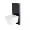 Japans Toilet | Hirayu Stortbak Ombouw Touch-free Bedieningspaneel Hangend Zwart 50cm | Saru