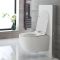Toilet Randloos Wit met WC-bril en Stortbak met Ombouw Wit | Otterton