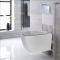 Hangend Toilet Randloos Wit met Hoog Muurframe | Keuze van Spoelknop | Otterton