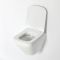 Hangend Toilet Randloos Wit met Hoog Muurframe | Keuze van Spoelknop | Exton