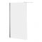 Inloopdouche 1 Vaste Wand Gepolijst Aluminium | Keuze Afmeting en Zijwand Opties | Portland