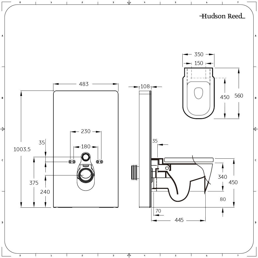 Toilet Zwart met WC-bril en met Ombouw Wit | Nox