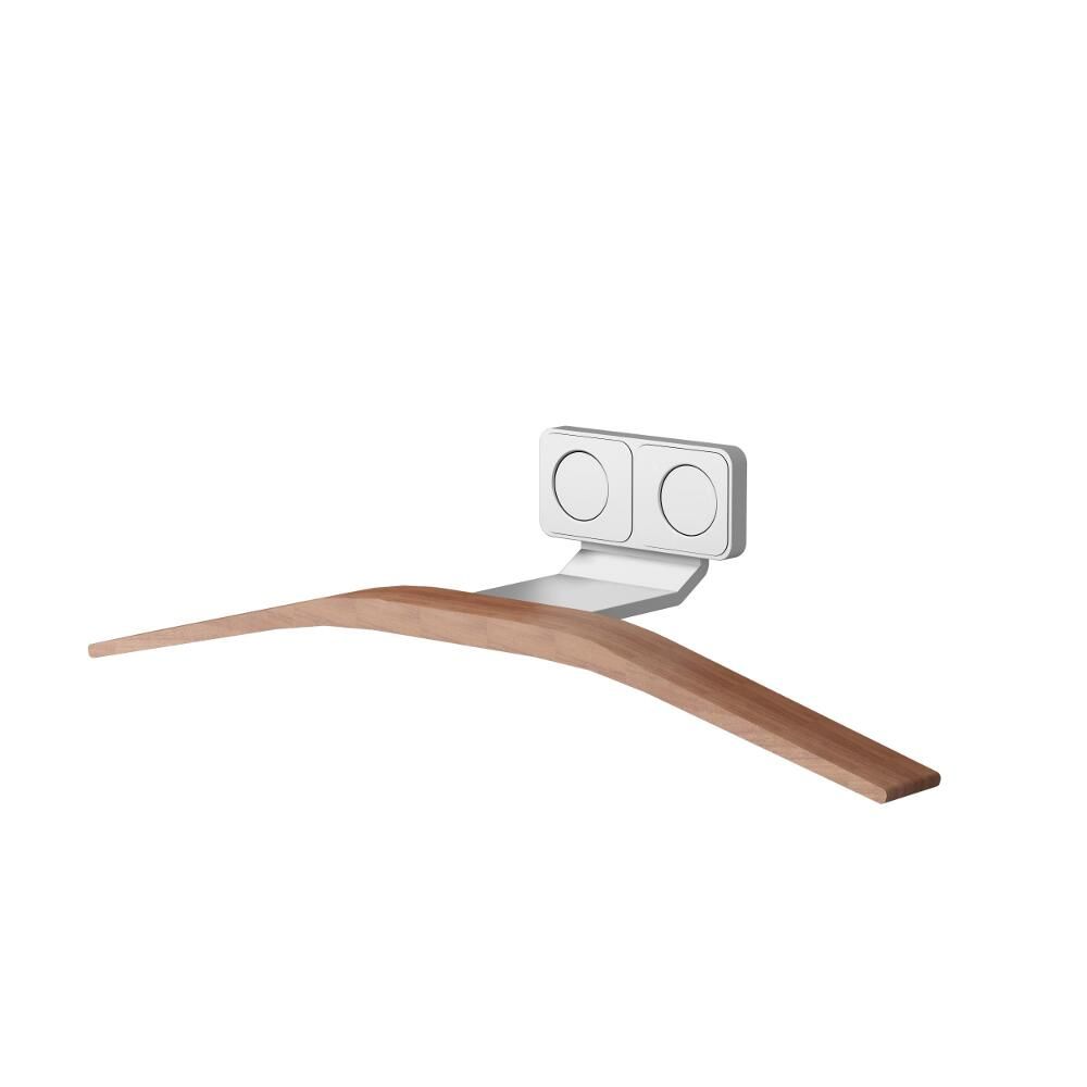 Magnetische Handdoekrek 8,5 x 36 x 11cm Teakhout en Aluminium