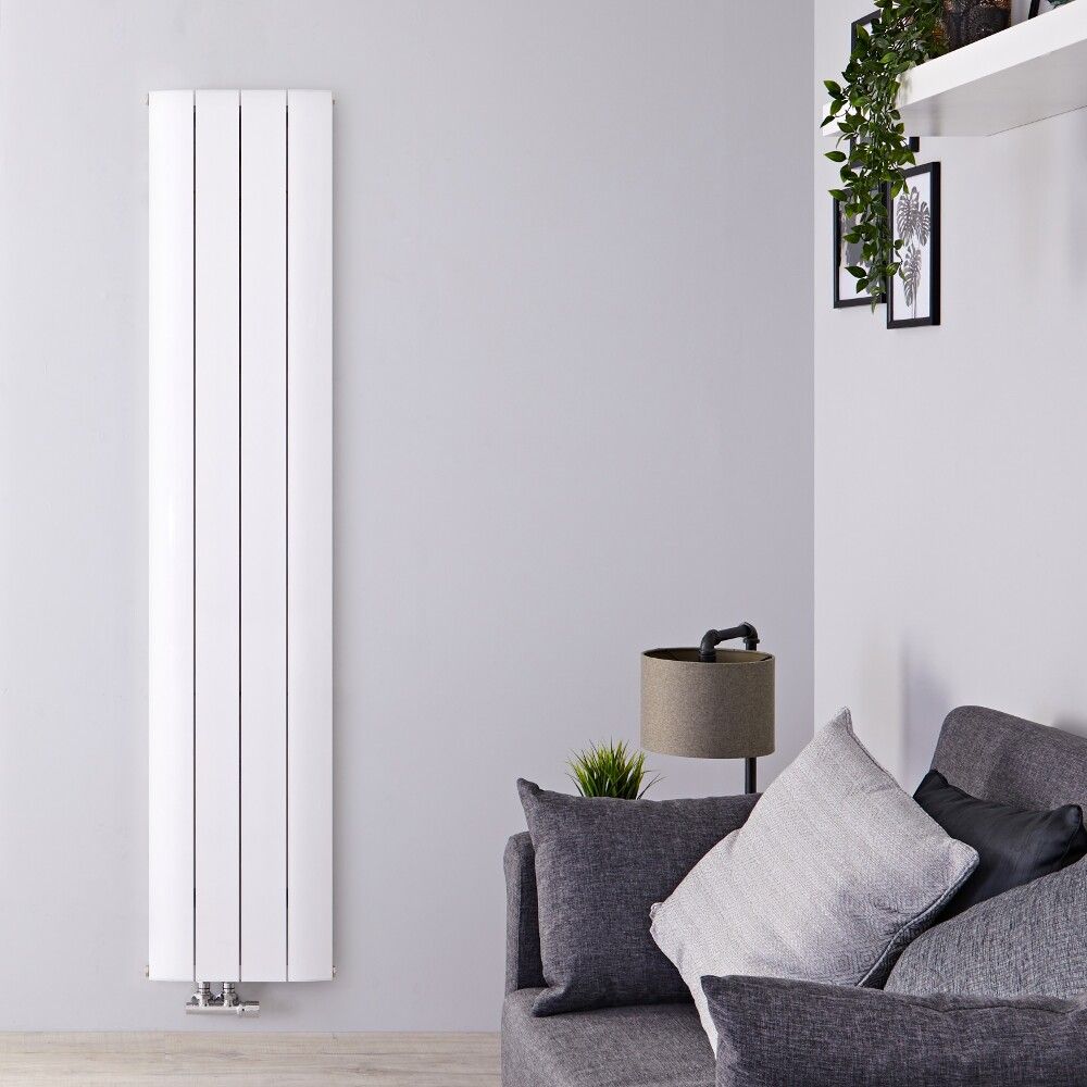 Design Radiator CV Verticaal Modern 180cm x 37,5cm - Wit | Aurora