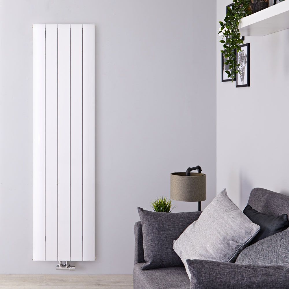 Design Radiator CV Verticaal (Enkel Paneel) Modern 180cm x 47cm - Wit | Aurora
