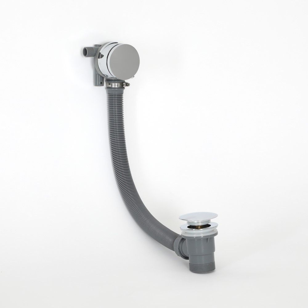 Badafvoercombinatie - Overloop-Badvuller en Afvoerplug Chromen | Como