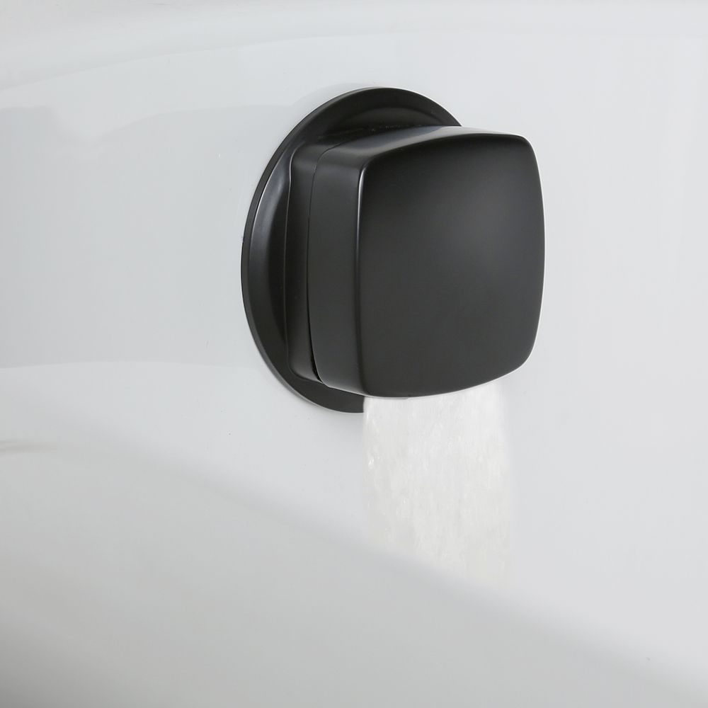 Badvuller en Overloop Combinatie met Pop-up Afvoerplug Modern - Zwart | Preto