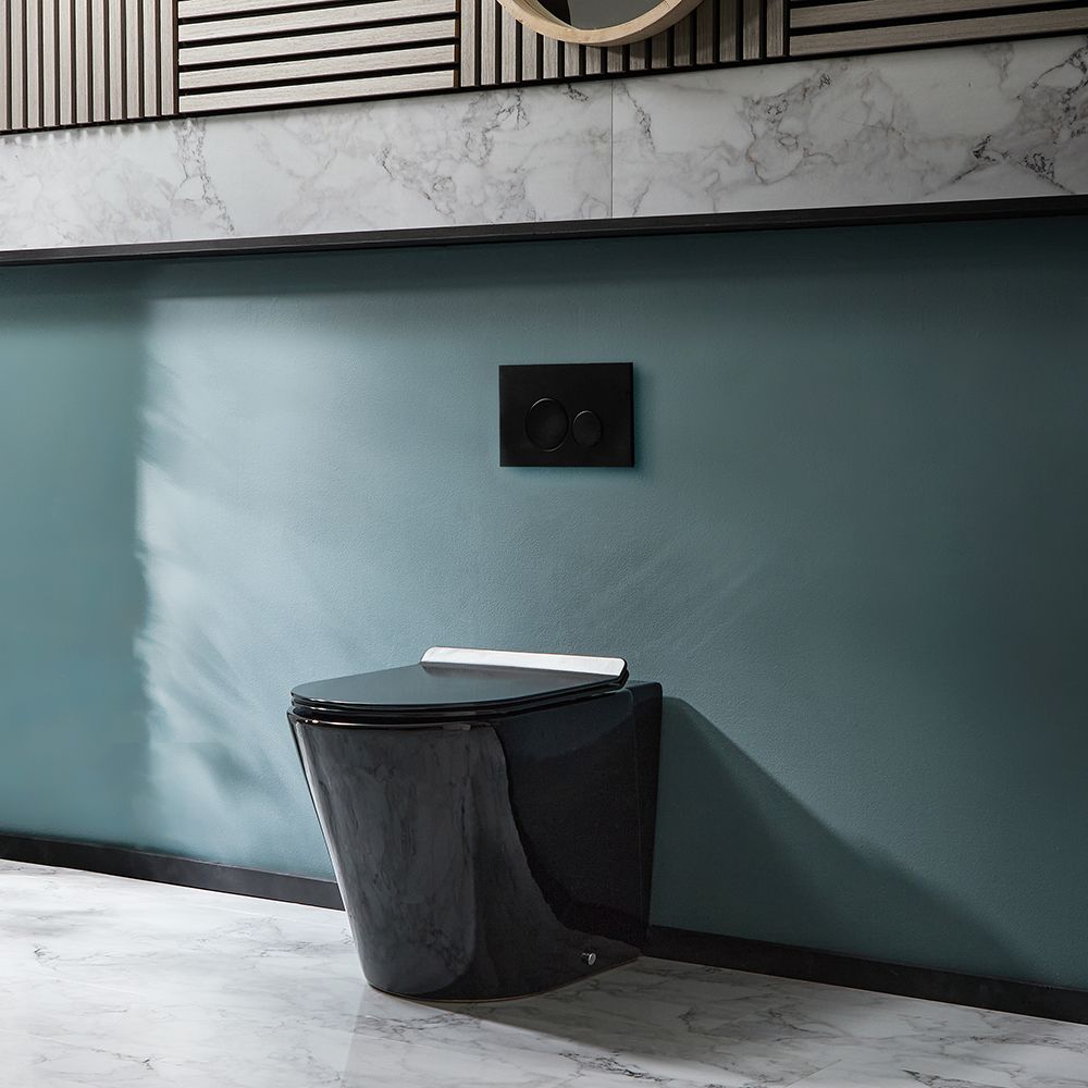 Toilet Staand Rond Zwart | Nox