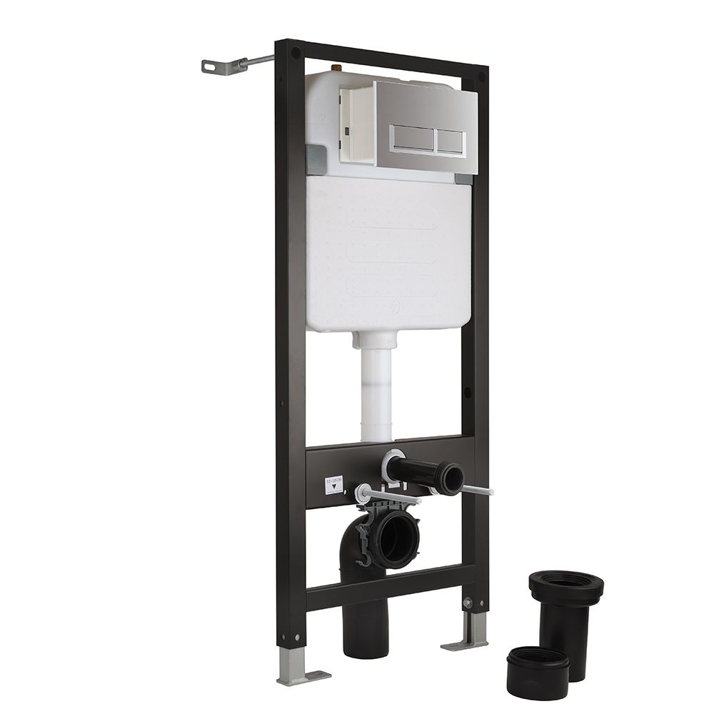 Inbouwreservoir met Hoog Frame voor Hangend Toilet | Keuze Bedieningsplaat