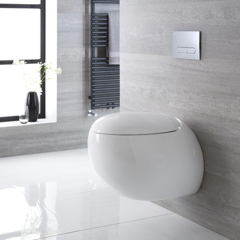 Toilet Hangend Keramisch met Soft-Close WC-Bril Wit | Langtree