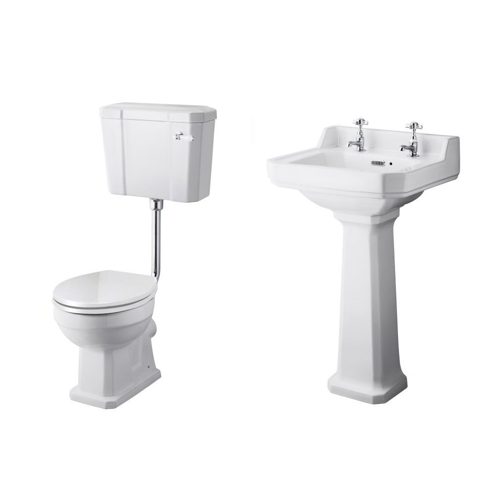 Complete Badkamerset Wit Klassiek incl. Vrijstaand Bad met Witte ...