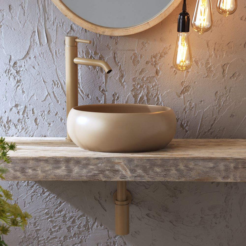 Opzetwastafel Rond 36cm (Geen Kraangat) | Keuze Afwerking | Elements