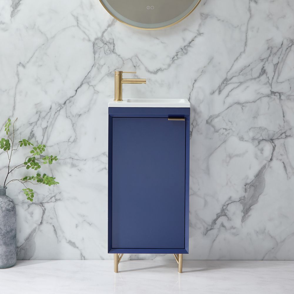 Wastafelmeubel 40cm Modern met Wastafel | Keuze Afwerkingen en Meubelegrepen | Edge