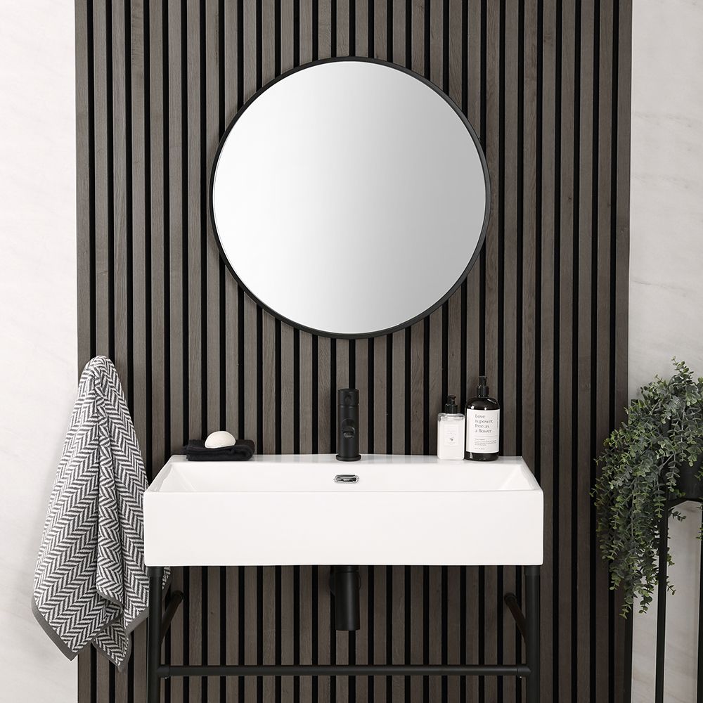 Wandspiegel Rond 60cm Zwart | Annalise
